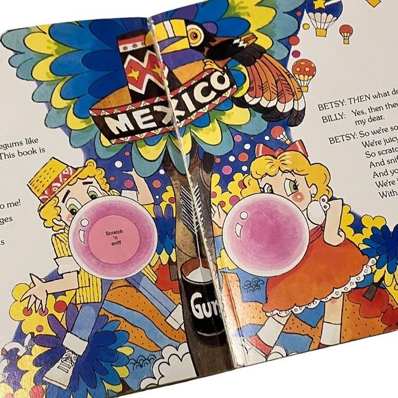 Vintage 80s Meet The Whiffy Wear Gang Scratch & Sniff Book Scented Fruits - Picture 4 of 8